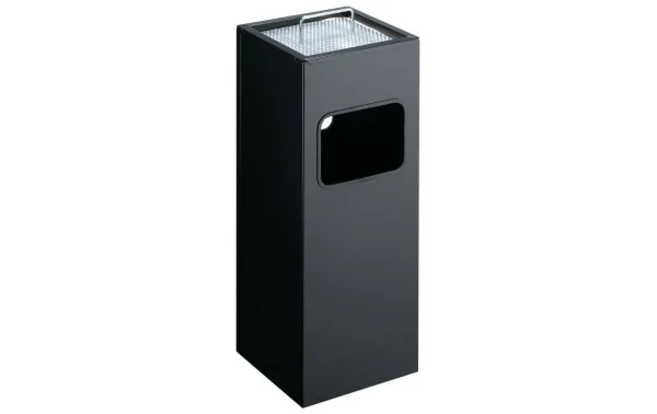 Sortie ⌛ DURABLE Poubelles Avec Cendrier 17 L, Noir – Poubelle 💯 magasins pas chers 1