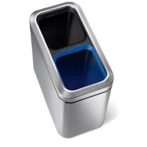 Pas Cher soldes France De gros 🌟 Simplehuman Bacs De Recyclage CW1470 20 Litres, Argent – Bac à Compost 🥰 7