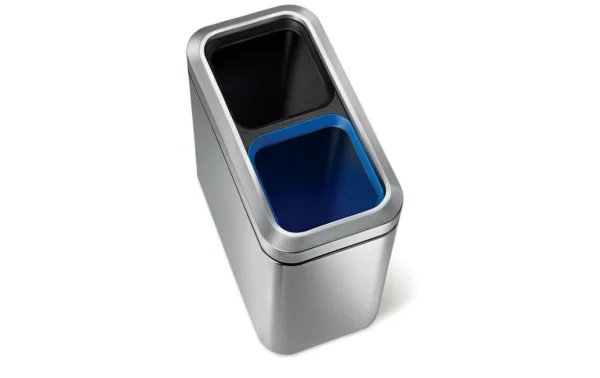 Pas Cher soldes France De gros 🌟 Simplehuman Bacs De Recyclage CW1470 20 Litres, Argent – Bac à Compost 🥰 3