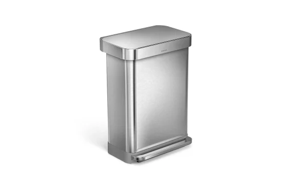 Promo 🌟 Simplehuman Poubelle à Pédale CW2024 45 Litres, Argent – Poubelle à Pédale 😀 soldes pas cher 1