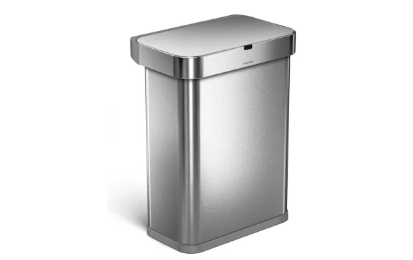 ultratendance Offres 🤩 Simplehuman Poubelle à Capteur 58 L, Argenté – Poubelle ✨ 1