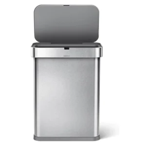 ultratendance Offres 🤩 Simplehuman Poubelle à Capteur 58 L, Argenté – Poubelle ✨ 9