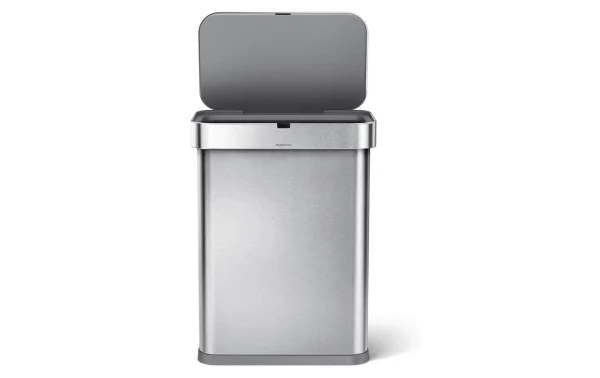 ultratendance Offres 🤩 Simplehuman Poubelle à Capteur 58 L, Argenté – Poubelle ✨ 4