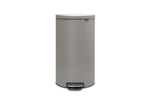 solde en ligne Coupon 🛒 Brabantia Poubelle à Pédale Silent FlatBack 30 Litres, Gris Béton Minéral – Poubelle à Pédale 💯 1