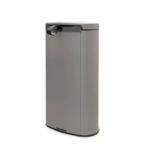 solde en ligne Coupon 🛒 Brabantia Poubelle à Pédale Silent FlatBack 30 Litres, Gris Béton Minéral – Poubelle à Pédale 💯 9