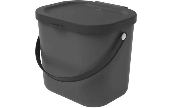 Promo ❤️ Rotho Bacs De Recyclage Albula 6 L, Anthracite – Bac à Compost ⌛ magasin pas cher 1