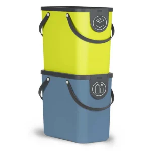 Vente flash 👏 Rotho Bacs De Recyclage Albula 25 L, Bleu – Bac à Compost ⌛ outlet soldes 7