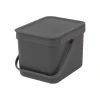 acheter en ligne Tout neuf 🥰 Brabantia Seau à Compost Sort & Go 6 L, Gris – Bac à Compost 🔔 11