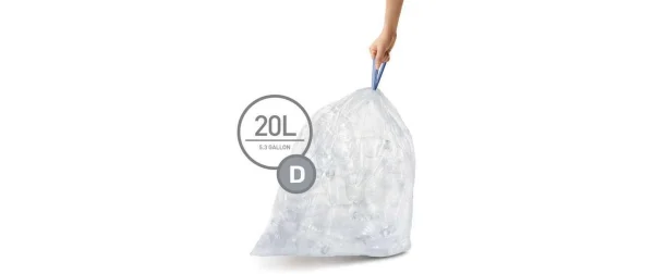 Promo ✔️ Simplehuman Sacs Poubelle D 20 L, 60 Pièce/s – Sacs Poubelle 🛒 Meilleur Service 3