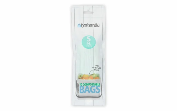 Bon marché 🔔 Brabantia Sacs Poubelle Pour Déchets Verts PerfectFit 6 L, 10 Pièce/s – Sacs Poubelle 👍 jusqu'à 1