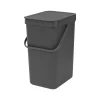 Acheter 🧨 Brabantia Bacs De Recyclage Sort & Go 12 L, Gris Foncé – Bac à Compost 🤩 de garantie authentique 11