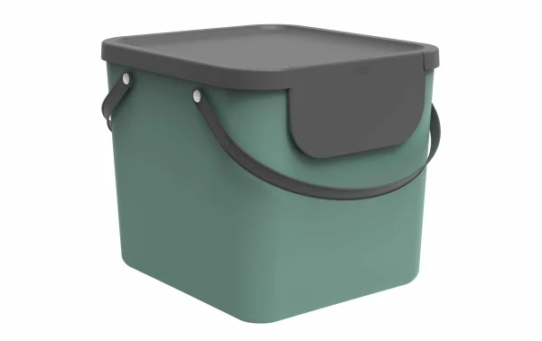 Grosses soldes ⭐ Rotho Bacs De Recyclage Albula 40 L, Vert Foncé – Bac à Compost 🛒 boutique en france 1