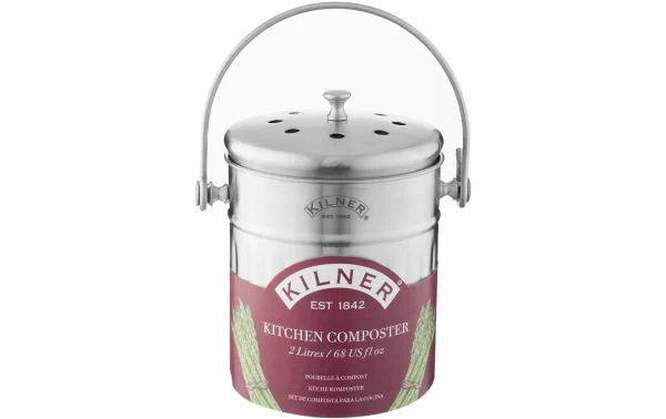 Meilleur Prix Les meilleures critiques de 🤩 Kilner Seau à Compost 2 L, Argenté – Bac à Compost ❤️ 1