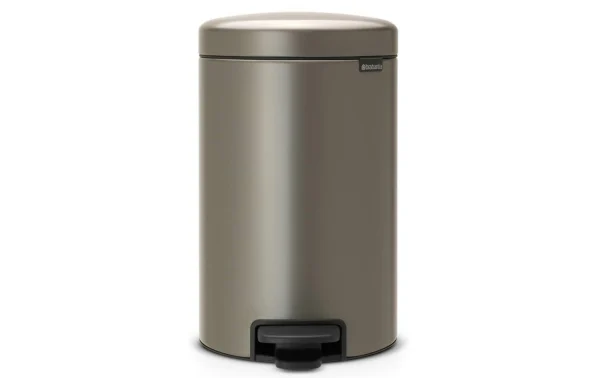 qualité supérieure Nouveau 😀 Brabantia Poubelle à Pédale NewIcon 12 L, Platine – Poubelle à Pédale 🔔 1