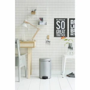 Remise ⭐ Brabantia Poubelle à Pédale NewIcon 12 L, Gris Métallisé – Poubelle à Pédale 😀 magasin en ligne france 9