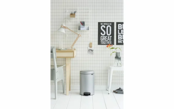 Remise ⭐ Brabantia Poubelle à Pédale NewIcon 12 L, Gris Métallisé – Poubelle à Pédale 😀 magasin en ligne france 4