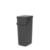 Sortie 😍 Brabantia Bacs De Recyclage Sort & Go 40 L, Gris Foncé – Bac à Compost ✔️ boutique pas cher 13