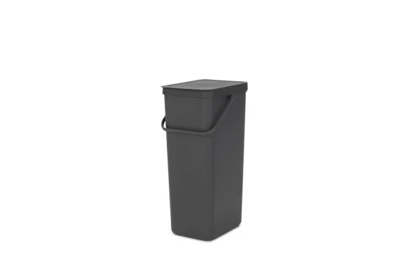 Sortie 😍 Brabantia Bacs De Recyclage Sort & Go 40 L, Gris Foncé – Bac à Compost ✔️ boutique pas cher 1