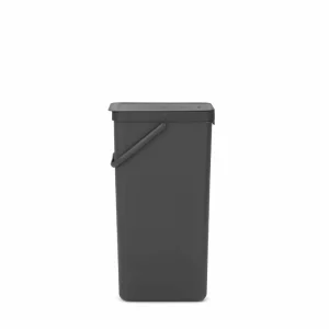 Sortie 😍 Brabantia Bacs De Recyclage Sort & Go 40 L, Gris Foncé – Bac à Compost ✔️ boutique pas cher 9