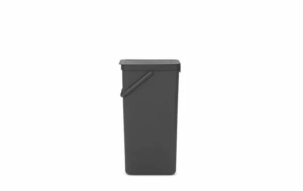 Sortie 😍 Brabantia Bacs De Recyclage Sort & Go 40 L, Gris Foncé – Bac à Compost ✔️ boutique pas cher 4