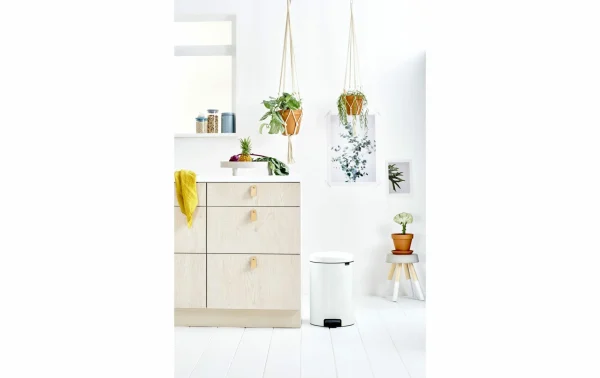 Vente flash 🌟 Brabantia Poubelle à Pédale NewIcon 20 L, Blanc – Poubelle à Pédale 🌟 boutique pas cher 3