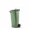 Tout neuf 🔔 Verwo Conteneur En Plastique Avec Couvercle 140 L, Vert – Conteneur à Déchets 😀 se précipiter pour acheter 7