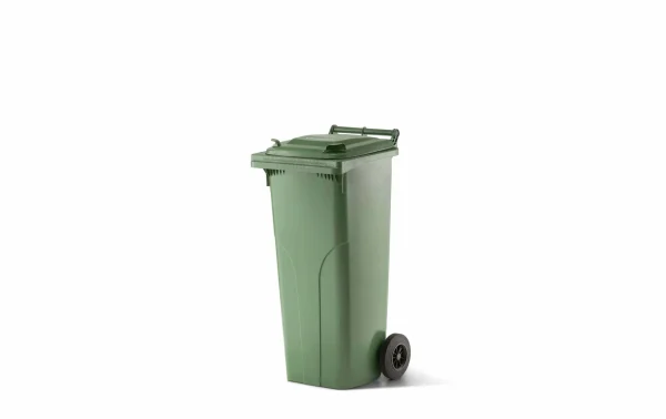 Tout neuf 🔔 Verwo Conteneur En Plastique Avec Couvercle 140 L, Vert – Conteneur à Déchets 😀 se précipiter pour acheter 1