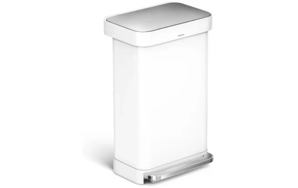 Promo 🔔 Simplehuman Poubelle à Pédale CW2027 45 Litres, Blanc – Poubelle à Pédale 😉 garantie de qualité 1