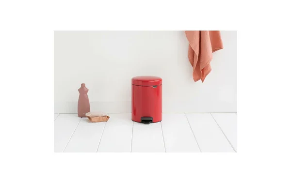 marque pas cher Vente flash 🤩 Brabantia Poubelle Cosmétique NewIcon 5 L, Rouge Passion – Poubelle 🔔 3