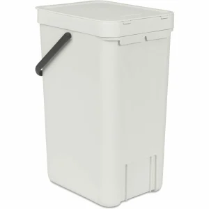 outlet Meilleure affaire 🛒 Brabantia Bacs De Recyclage Sort & Go 16 L, Gris Clair – Bac à Compost ⭐ 7