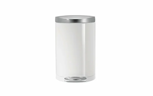 l'unique style Budget ✔️ Simplehuman Poubelle à Pédale CW1867 10 Litres, Blanc, Résistant Aux Empreintes Digitales – Poubelle à Pédale 🔥 4